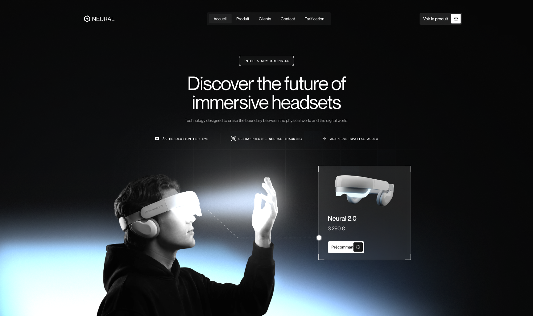 Neural — Hero section design